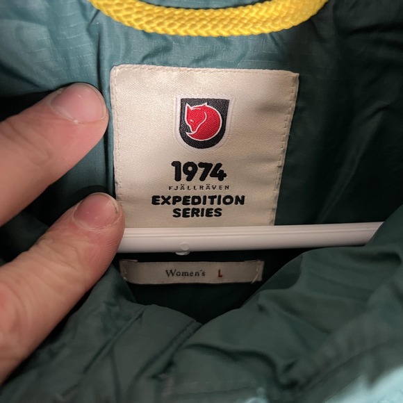 Fjallraven Expedition X-Latt Jacket Womens Large Green Lightweight Puffer Zip - Picture 5 of 13